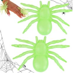 2 stk. edderkopper - Glow in the dark