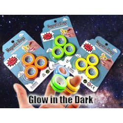 Magnetiske fidget ringe - Glow in the dark