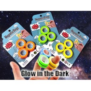 Magnetiske fidget ringe - Glow in the dark
