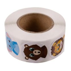 500 stickers med safari dyr
